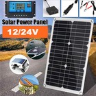 20W Solar Panel Kit Solarmodul Akku Ladegerät mit 100A Laderegler Solarzelle Kit