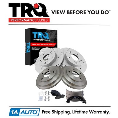 TRQ Performance Brake Pad & Rotor,Shoe & Drum Kit Fits 2012-2015 Honda Civic