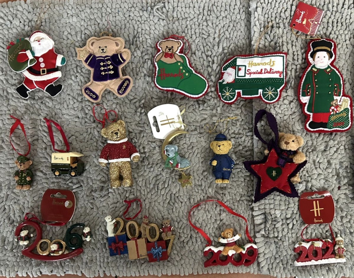 Harrods Christmas Tree Decorations BNWT + dated - more added | eBay