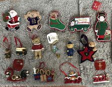 Harrods Christmas Tree Decorations BNWT dated -Orange Pear embellished added