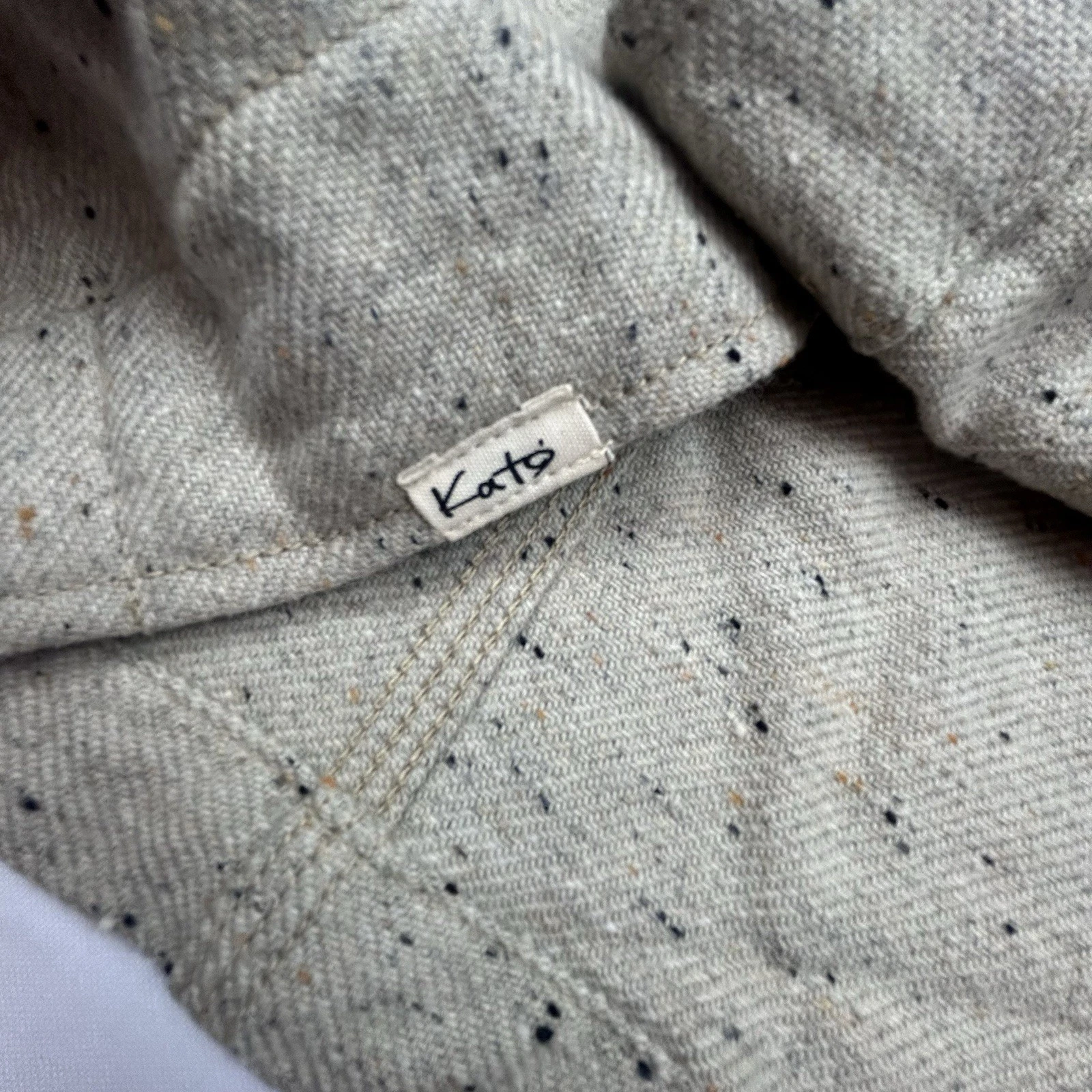 Kato by Hiroshi Kato Chore Jacket Speckled Wool Ivory Size XL USA NWT image 6