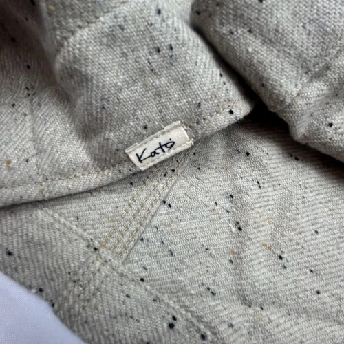Kato by Hiroshi Kato Chore Jacket Speckled Wool Ivory Size XL USA NWT image 6