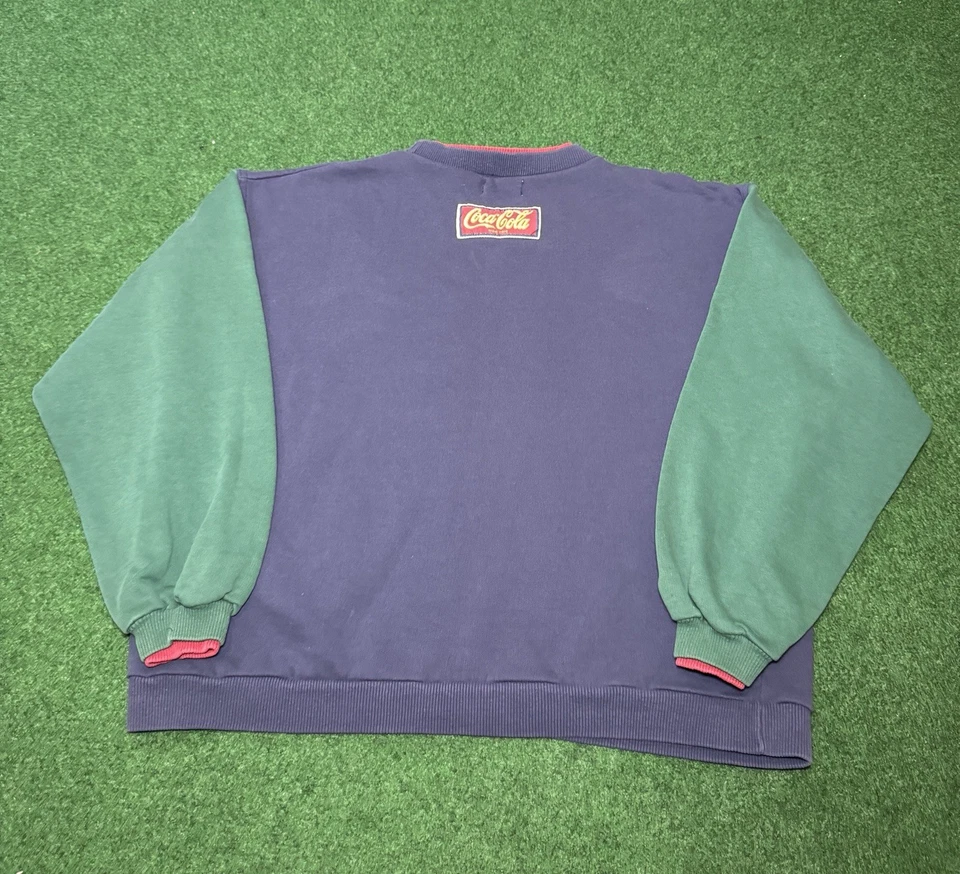 Sudadera De Colección Años 80 90 Coca Cola Coca Cola Soda Pop Promo S/M Cuadrada Cuello Redondo  Foto 4 de 4