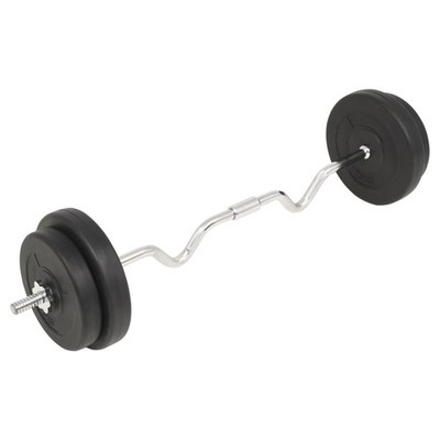 Curl Bar EZ Curl Bar Weightlifting V-shaped Bar with Weights