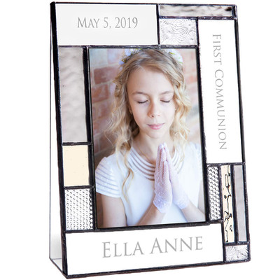 J Devlin Glass Art J Devlin Pic 392-46V Ep614 First Communion Picture Frame 4X6