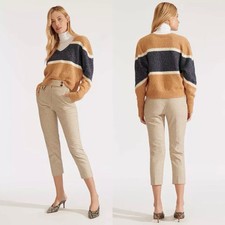 Veronica Beard Renzo Herringbone Plaid Checkered Pants Trousers Size 6