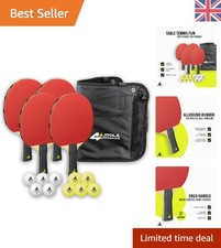 Image of Wooden Table Tennis Set for Adults - Includes Bats, Balls & Carrying Case