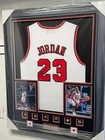 MICHAEL JORDAN Upper Deck Custom LED Framed Signed  White Basketball Jersey UDA