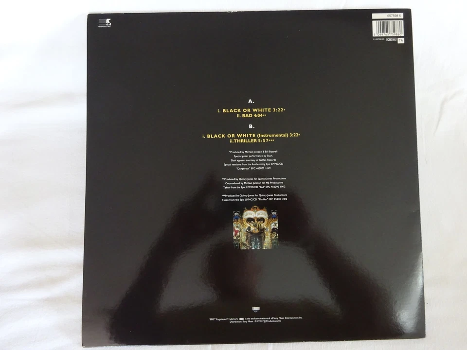 Michael Jackson-Black Or White 12" Single 1991 Stunning Original Pressing - Image 2 of 3