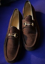 GUCCI Halbschuhe Schuhe Horse Bit EU 37,5 UK 4,5 Wildleder Braun Original