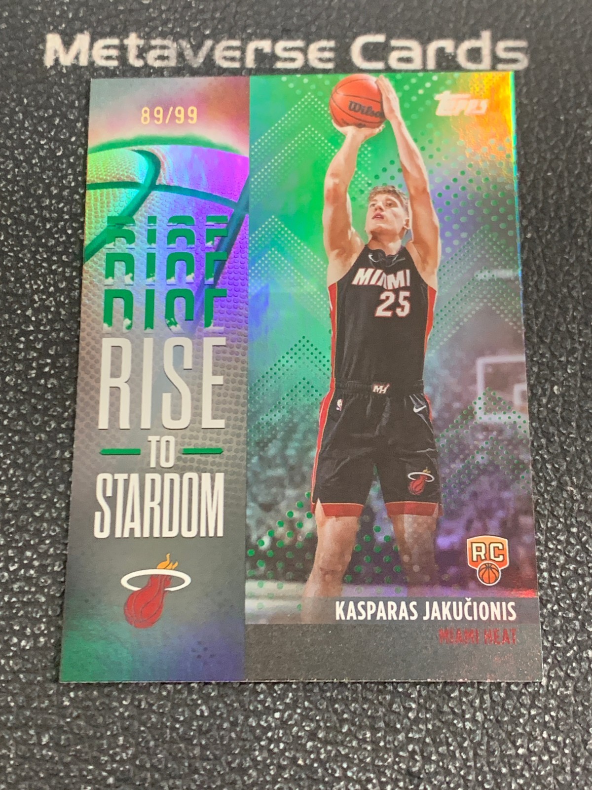 2025-26 Topps Kasparas Jakucionis RC Rookie Rise to Stardom Green Rainbow /99