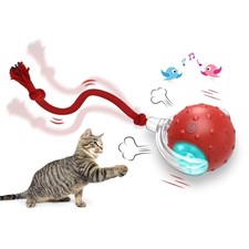 Interactive Cat Toys Ball for Indoor Cats Fast Rolling on Carpet, Chirping M...