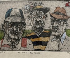 Joel BECKWITH Colored Etching 18/100 Limited Edition , Baseball Theme