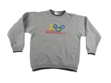 Vintage 2000s Y2K Walt Disney World Crewneck Sweatshirt Medium Embroidered Gray