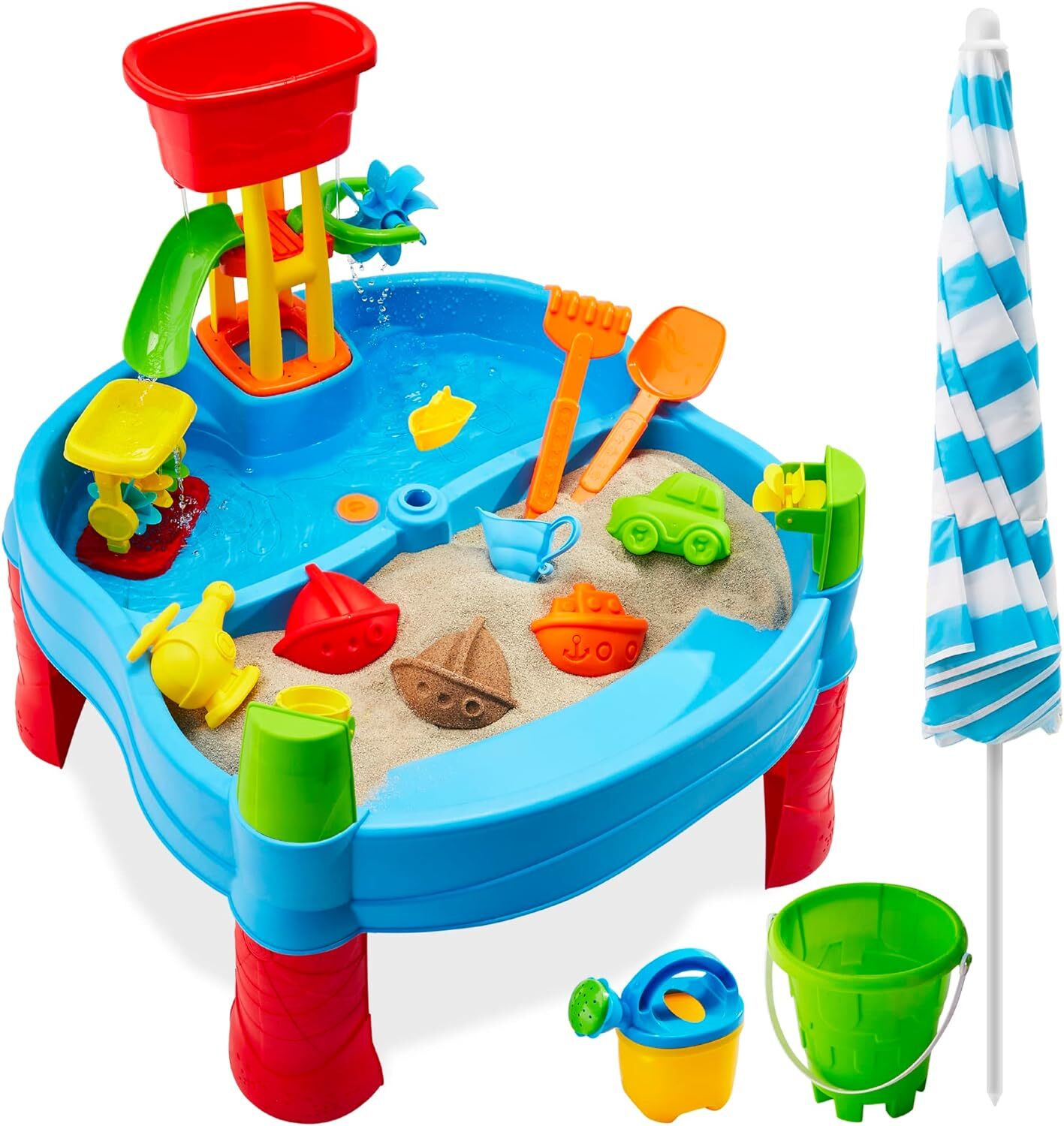 Sand Game Umbrella Play Kids Outdoor Toy Beach Yard Toddler Lawn Activity Pieces