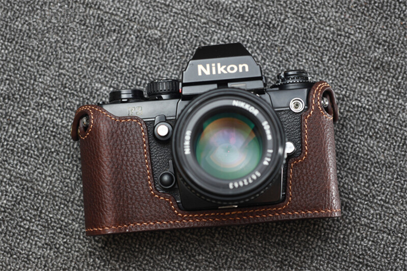 Funper Handmade Leather Half Case For Nikon F3 Camera Retro