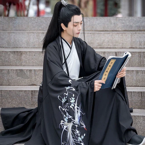 Männer Drachen Muster Kleidung chinesischer Stil traditionelles Hanfu altes Kostüm - Bild 12 von 33