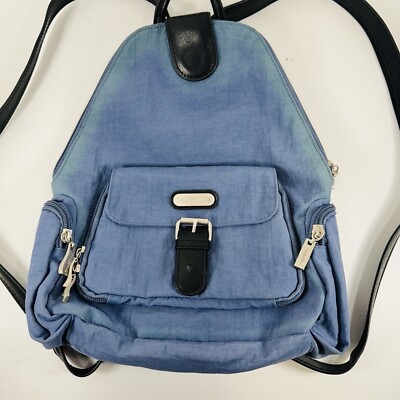 Baggallini Blue Nylon Backpack Purse Bag With Adjustable  display picture 3