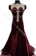 jz Handmade Women Samba Ballroom Swing Salsa Rumba Latin Dance Dress RHYTHM