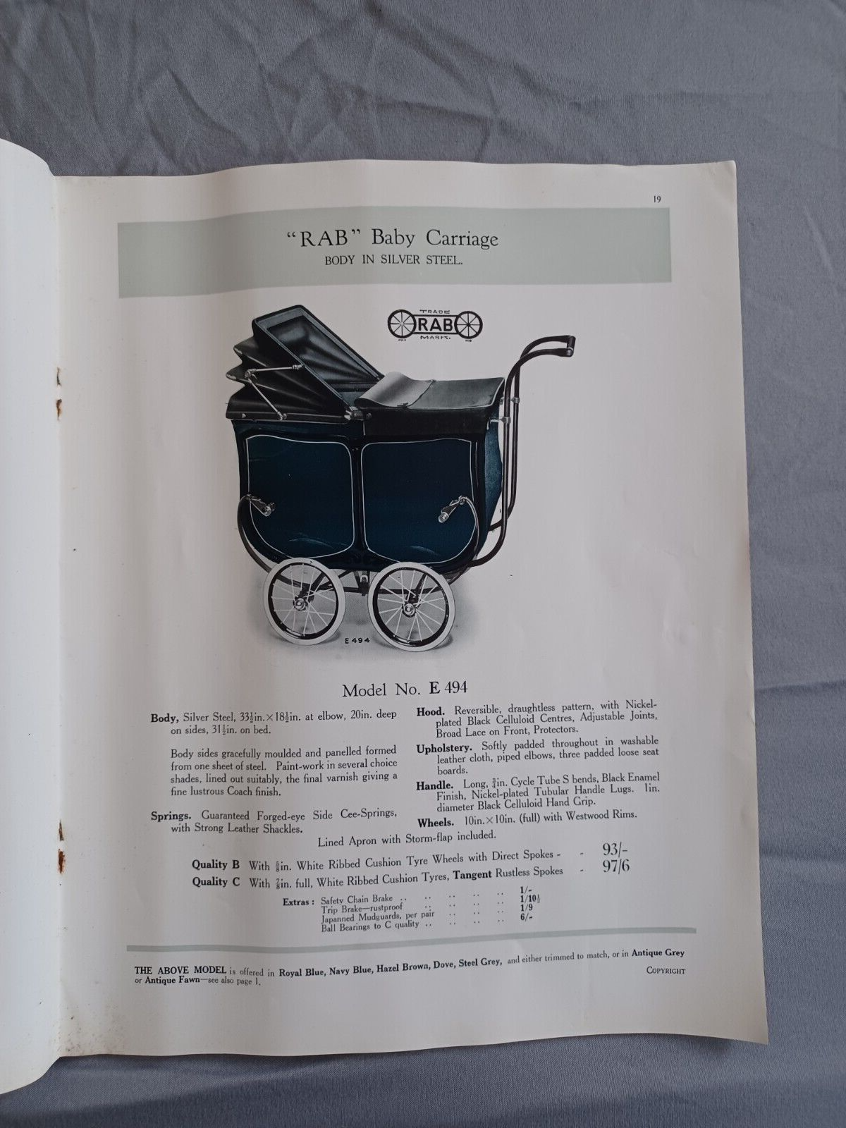 Rare 1931 RAB Baby Carriages Prams Brochure Catalogue Cheltenham H G Norton eBay