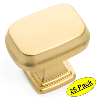*25 Pack* Cosmas Cabinet Hardware Brushed Gold Contemporary Cabinet Knob #1488BG