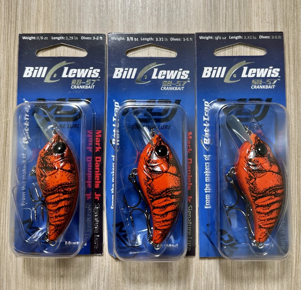 Bill Lewis SB-57 (Lote De 3) Novas Iscas Armédias, Pesca de Robalo, Frete Grátis! Novo com etiquetas! - Imagem 2 de 4