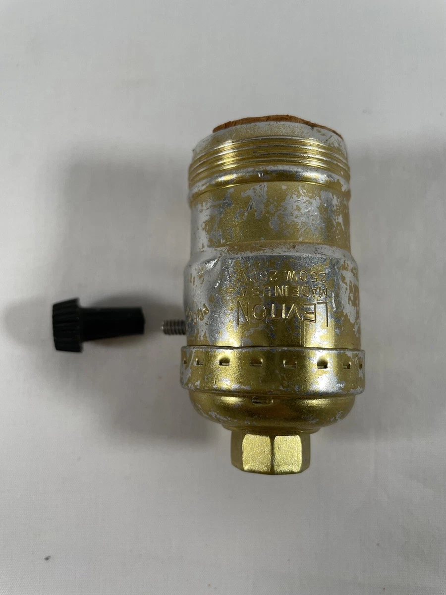 Vintage Leviton Brass 3 Way Lamp Socket Working 5 READ