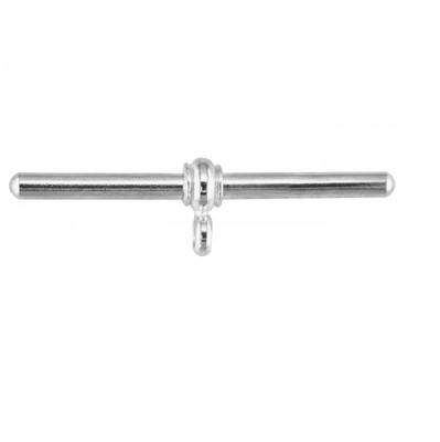 Barrette T En Argent Sterling Massif - Dimensions 31mm X 2.2mm, Poids 1.5g, Neuf Avec étiquettes