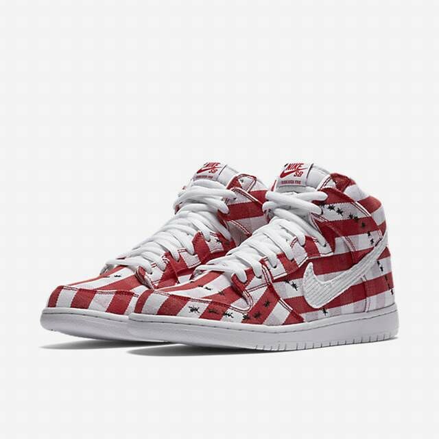 Nike MENS SB Dunk High Pro Red White Ants Picnic  Blanket SIZE 10.5 NEW RARE LOT image 5
