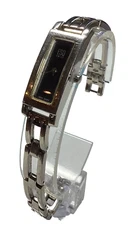 ESQ Swiss Movado Vintage Womens Watch Silver Tone Black New Battery 5.75"