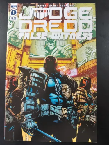 ⭐️  JUDGE DREDD: False Witness #1a (2020 IDW Publishing Comics) VF/NM Book