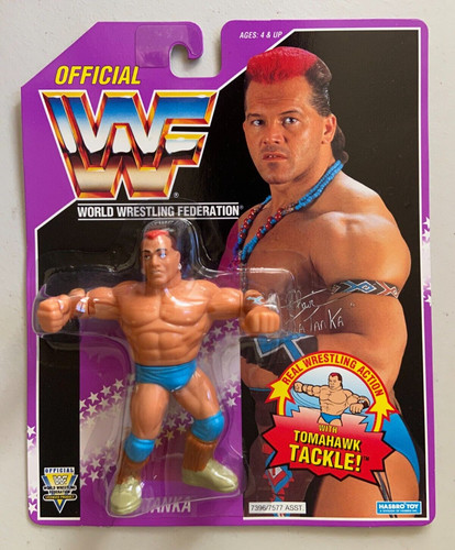 WWF Hasbro Purple Card Tatanka Wrestling Figure WW...