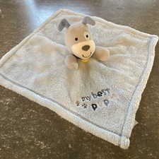 Baby Gear Security Blanket Lovey My Best Pup Puppy Dog Blue 14 x 14 VGUC