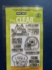 NEW Hero Arts Stamps -LIL HOOT- Whimsical Owl, Bear, Elephant w/ Babies