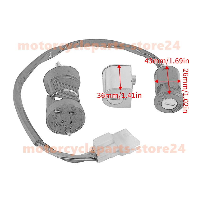 INTERRUPTOR DE ENCENDIDO Y LLAVES ATV KXR 250 2006-2015 / Maxxer 250 90 2010-2016 para Kymco Foto 3 de 4