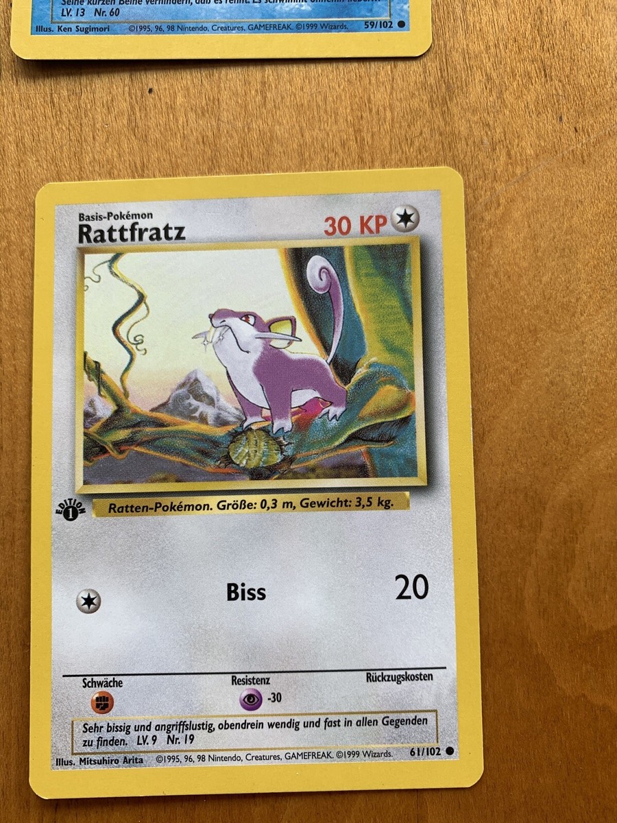 1st First Edition 1999 Vintage GERMAN Base Set NM Pokemon 9 Card Lot Non  holo | eBay