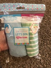 The Bathery Microfiber Hair Turban & Shower Cap Combo, Never Been Opened! C25