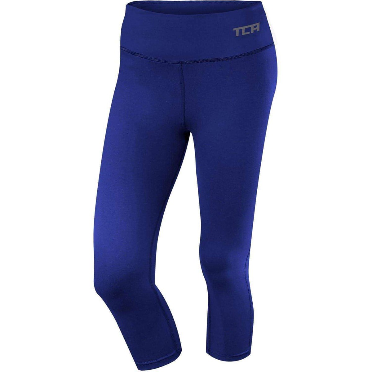 TCA Pro Performance Supreme Womens Running Tights Blue 3/4 Capri