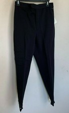 Roffe Womens Ski Pants Black Stirrup Zip Hook Close Security Pocket Size 12R NEW