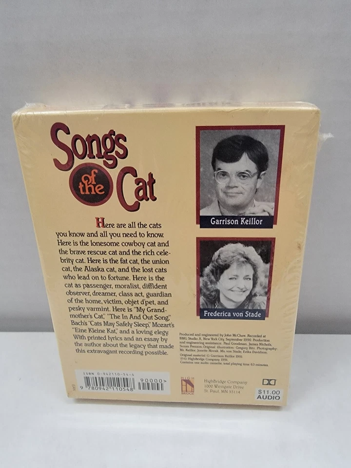 Songs of the cat Keller/von Stade Cassette New Sealed!! - Image 2 of 2