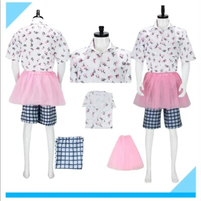 Ace Ventura Cosplay Costume Disguise Pet Detective Outfit Shirt Skirt