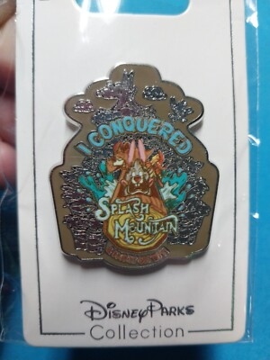 #ad Splash Mountain Disney Parks Trading Pin “I conquered Splash Mountain” Fantasy $14.99