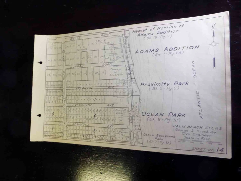 Листы Palm Beach Atlas 14 и 14A - Wells Road South to Root Trail/Oleander Av - Изображение 4 из 4