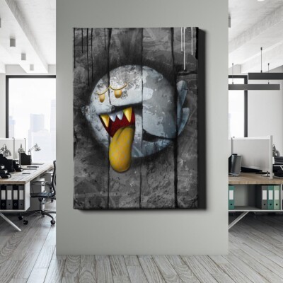  WANDBILD LEINWAND,  ACRYLGLAS MARIO BOO GEIST GHOST CARTOON WANDDEKO PREMIUM