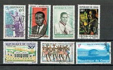 CONGO 1959 à 1966 Lot de 12 Timbres Oblitérés