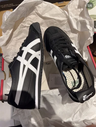 Onitsuka Tiger MEXICO 66 NERO BIANCO 1183C102 001 nuovo con scatola - Foto 6 di 28