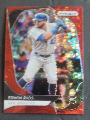 2020 PRIZM EDWIN RIOS #241 ROOKIE CARD RC SP #/149 RED MOJO PARALLEL ...
