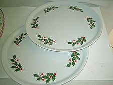 BIA Cordon Blue Christmas Holly & Berry  Cake Serving  Dessert Plate EXCELLENT 