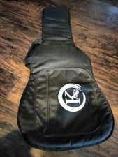 Kaces Guitar Soft Padded Case Gig Bag Shoulder Strap Storage Pocket black logo