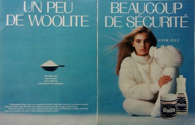 Werbung WOOLITE MIT SOPHIE DUEZ JAHR 1986 A 4569